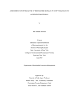 Assessment of Optimal Use of Restricted Biomass in New York State To  Achieve Climate Goal