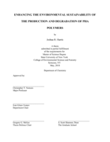 Enhancing the Environmental Sustainability of the Production and Degradation of PHA Polymers
