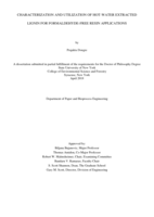 CHARACTERIZATION AND UTILIZATION OF HOT-WATER EXTRACTED LIGNIN FOR FORMALDEHYDE-FREE RESIN APPLICATIONS