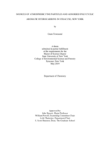 Sources of Atmospheric Fine Particles and Adsorbed Polycyclic Aromatic Hydrocarbons in Syracuse, New York