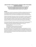 Using Sections To Assess Sequential Experience Along The Baltimore-washington Parkway