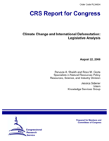 Climate Change and International Deforestation: Legislative Analysis