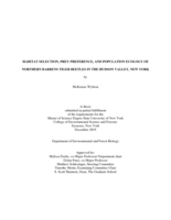 HABITAT SELECTION, PREY PREFERENCE, AND POPULATION ECOLOGY OF NORTHERN BARRENS TIGER BEETLES IN THE HUDSON VALLEY, NEW YORK