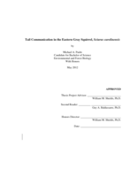 Tail Communication in the Eastern Gray Squirrel, Sciurus carolinensis