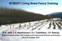 NYSDOT Living Snow Fence Training