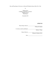 Bee and Wasp Species Diversity at a Restored Wetland in Seneca Falls, New York