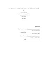Cost Optimization for Reducing Heating Demand in New York Residential Buildings
