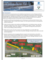 Living Snow Fence Site Assessment