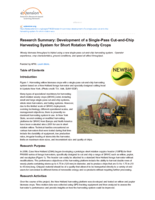 Research Summary: Development of a Single-Pass Cut-and-Chip Harvesting System for Short Rotation Woody Crops