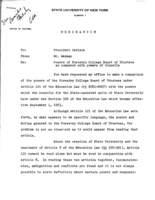 State University New York Memorandum Re: Powers of Forestry College Board of Trustees as compared with powers of Councils