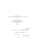 Faith in the Movement : Faith-Based Community Gardens in New York City and Long Island