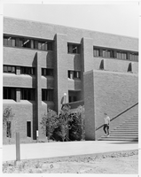 Walters Hall very newly completed, dirt, no grass