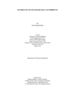 Studies of Lignin-Based Gels as Sorbents