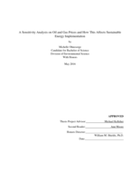 A Sensitivity Analysis on Oil and Gas Prices and How This Affects Sustainable Energy Implementation