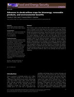 Advances in shrub-willow crops for bioenergy, renewable products, and environmental beneﬁts
