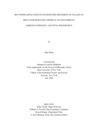Bio-Tower Application In Wastewater Treatment In Village of Minoa For Removing Chemical Oxygen Demand, Ammonia Nitrogen, And Total Phosphorus