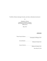 The Effect of Bleach, Hydrogen Peroxide, and Iodine on Mycobacterium Species