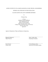 Lignin Content in Xylan-rich Lignocellulosic Species (Angiosperms) Before and After Hot-water Extraction: Klason Lignin and Acetyl Bromide Methods