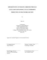 Implementation of Wildlife Corridors through Local Land Use Planning: Local Government Perspectives on What Works and Why