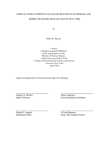 Habitat Characteristics and Sugar Resources of Emerald Ash Borer Parasitoid Release Sites in New York