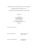Synthesis and Characterization of Fluorinated Ionomers (based on perfluoro sulfonylethoxy propyl vinyl ether)