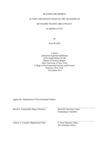 Building Metrobús: Actors and Institutions in the Transfer of Bus Rapid Transit (BRT) Policy to Mexico City