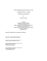 Place Perception and It's Role in the Conservation of a Large Forested Ecosystem