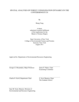 Spatial Analyses of Forest Consolidation Dynamics in the Conterminous U.S.