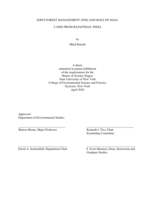 Joint Forest Management (JFM) and Role of NGOs: Cases from Rajasthan, India