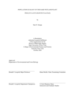 Population ecology of the rare wetland plant <italic>Trollius laxus</italic> (Ranunculaceae)
