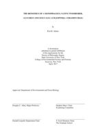 The bionomics of a monophagous, native woodborer, Glycobius speciosus (Say) (Coleoptera: Cerambycidae)