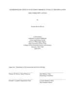 Anthropogenic effects on ectomycorrhizal fungi at the population and community levels
