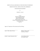 Effects of basal resources on the food web of temporary freshwater pools: Implications for amphibians and restoration efforts