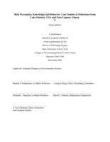 Risk Perception, Knowledge and Behavior: Case Studies of Fishermen from Lake Ontario, USA and Fosu Lagoon, Ghana.