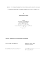 Roost and Foraging Habitat for Indiana Bats (Myotis sodalis) in the Southeastern Ontario Lake Plain of New York State