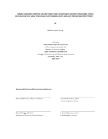 URBAN FORAGING FOR FOOD SECURITY AND FOOD SOVEREIGNTY: QUANTIFYING EDIBLE FOREST YIELD IN SYRACUSE, NEW YORK USING FIVE COMMON FRUIT- AND NUT-PRODUCING STREET TREES