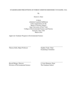 Stakeholder Perceptions of Forest-Derived Bioenergy in Maine, USA