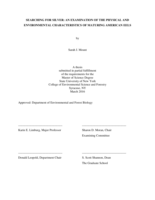 Searching for Silver: An Examination of the Physical and Environmental Characteristics of Maturing American Eels