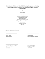 Determination of Taste and Odor (T&O) Causing Compounds in Drinking Water Using Modified Monitor of Non-Ionic Trace Organic Residues (MONITOR)