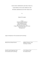 Vegetation Composition and Structure of a Large Boreal Peatland Complex in the Western Adirondacks of New York State