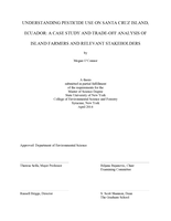 Understanding pesticide use on Santa Cruz Island, Ecuador: A case study and trade-off analysis of island farmers and relevant stakeholders