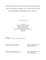 HABITAT USE AND DIET OF POST YOLK-SAC LARVAL AMERICAN SHAD, Alosa Sapidissima (Wilson 1811), IN THE HUDSON RIVER ESTUARY DURING THE SUMMERS OF 2010 AND 2011