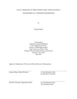 Local modeling of tree crown area using Bayesian  geographically weighted regression