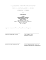 An aquatic insect community comparison between forest and agricultural sites in a drinking water supply watershed