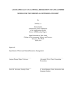 Geographically local regression and linear mixed models for tree height-diameter relationship