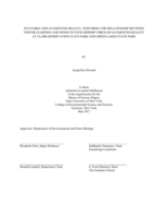 NYS PARKS AND AUGMENTED REALITY: EXPLORING THE RELATIONSHIP BETWEEN VISITOR LEARNING AND SENSE OF STEWARDSHIP THROUGH AUGMENTED REALITY AT CLARK RESERVATION STATE PARK AND GREEN LAKES STATE PARK