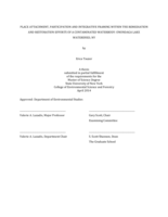 Place attachment, participation and integrative thinking within the remediation and restoration efforts of a contaminated watershed: Onondaga Lake Watershed