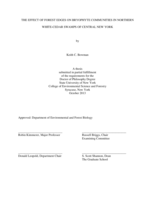 The Effect of Forest Edges on Bryophyte Communities in Northern White-Cedar Swamps of Central New York