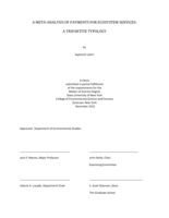 A Meta-Analysis of Payments for Ecosystem Services: A Tripartite Typology