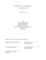 Permeability and compressibility properties of pulp